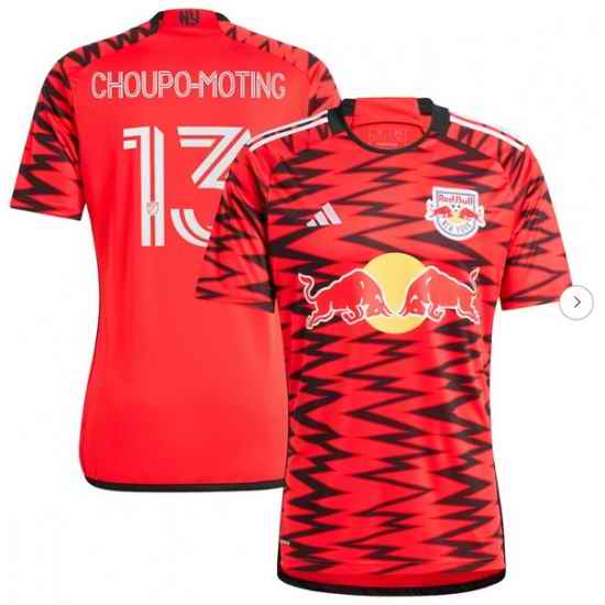 Men New York Red Bulls Eric Maxim Choupo Moting adidas Red 2024 Legacy Replica Player Jersey